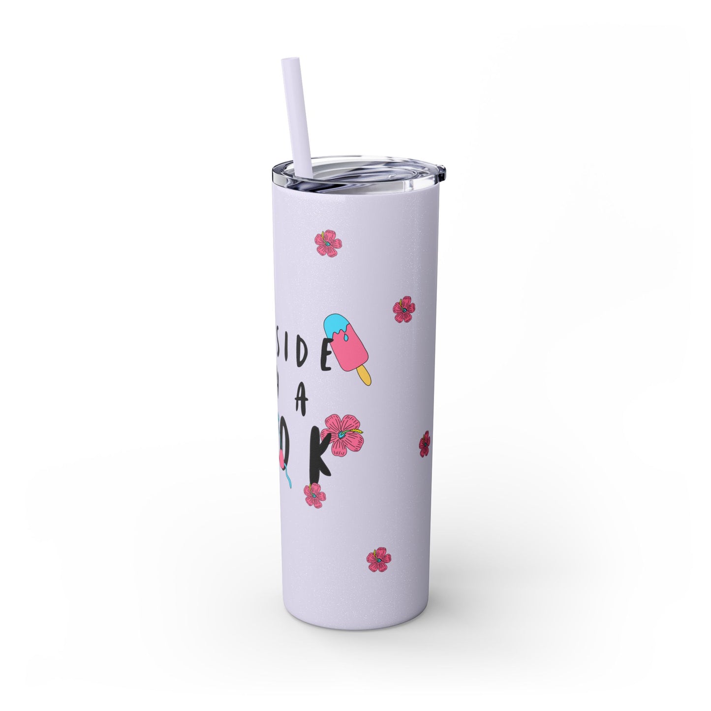 POOLSIDE Skinny Tumbler with Straw, 20oz