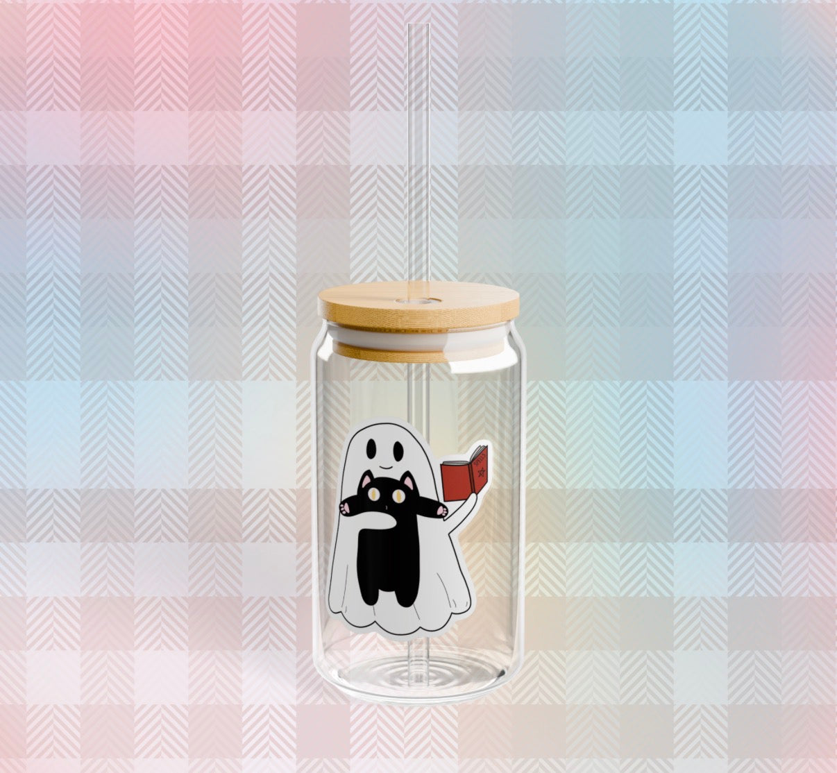 Bookish Ghoul 16oz. Glass Cup