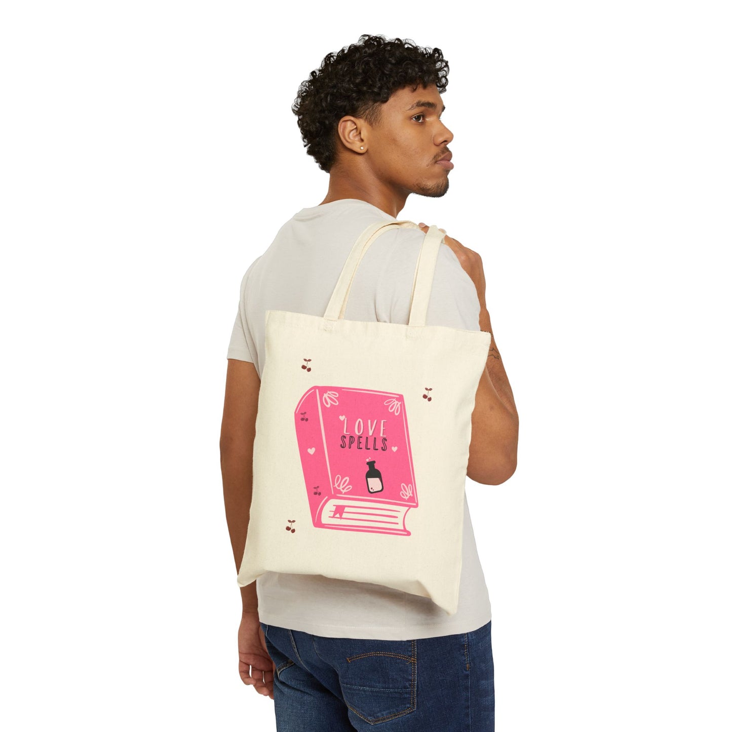 LOVE SPELLS Cotton Canvas Tote Bag