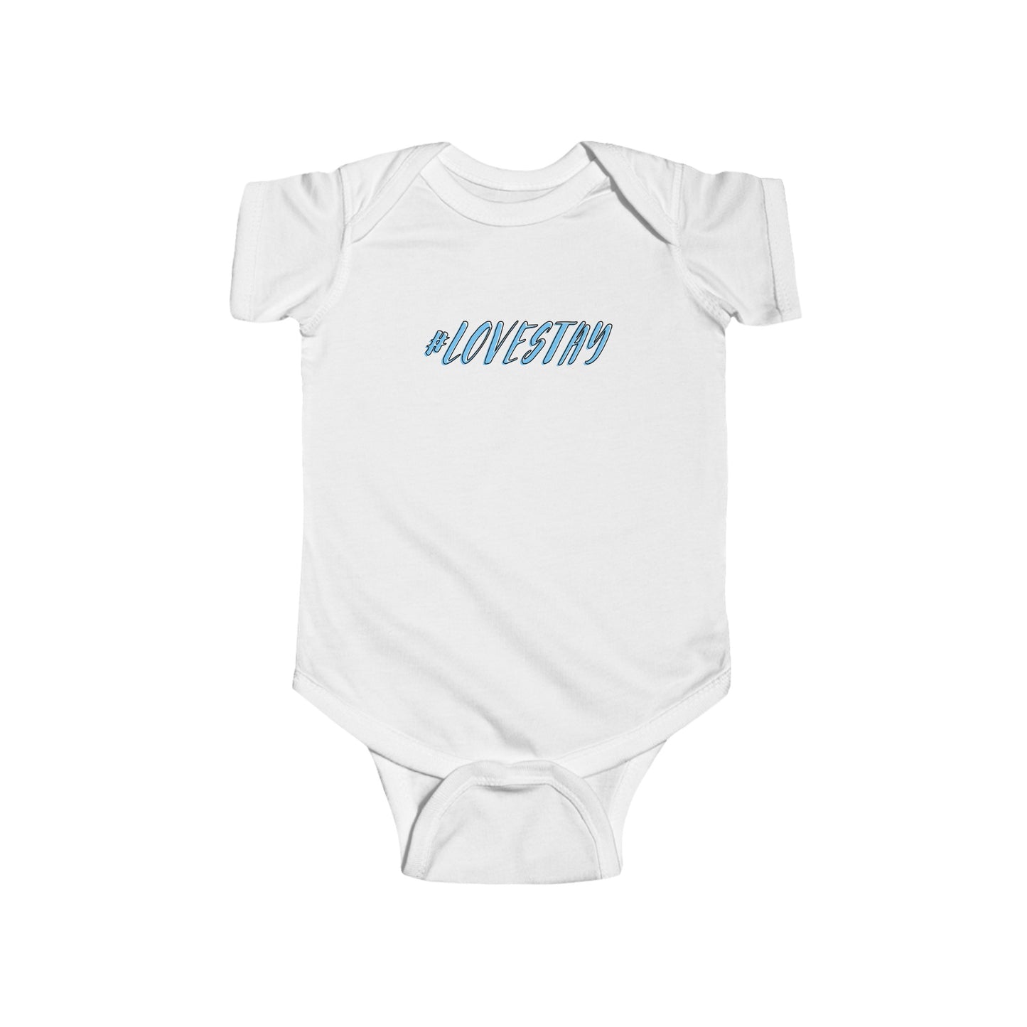 #LOVESTAY in Blue Infant Bodysuit