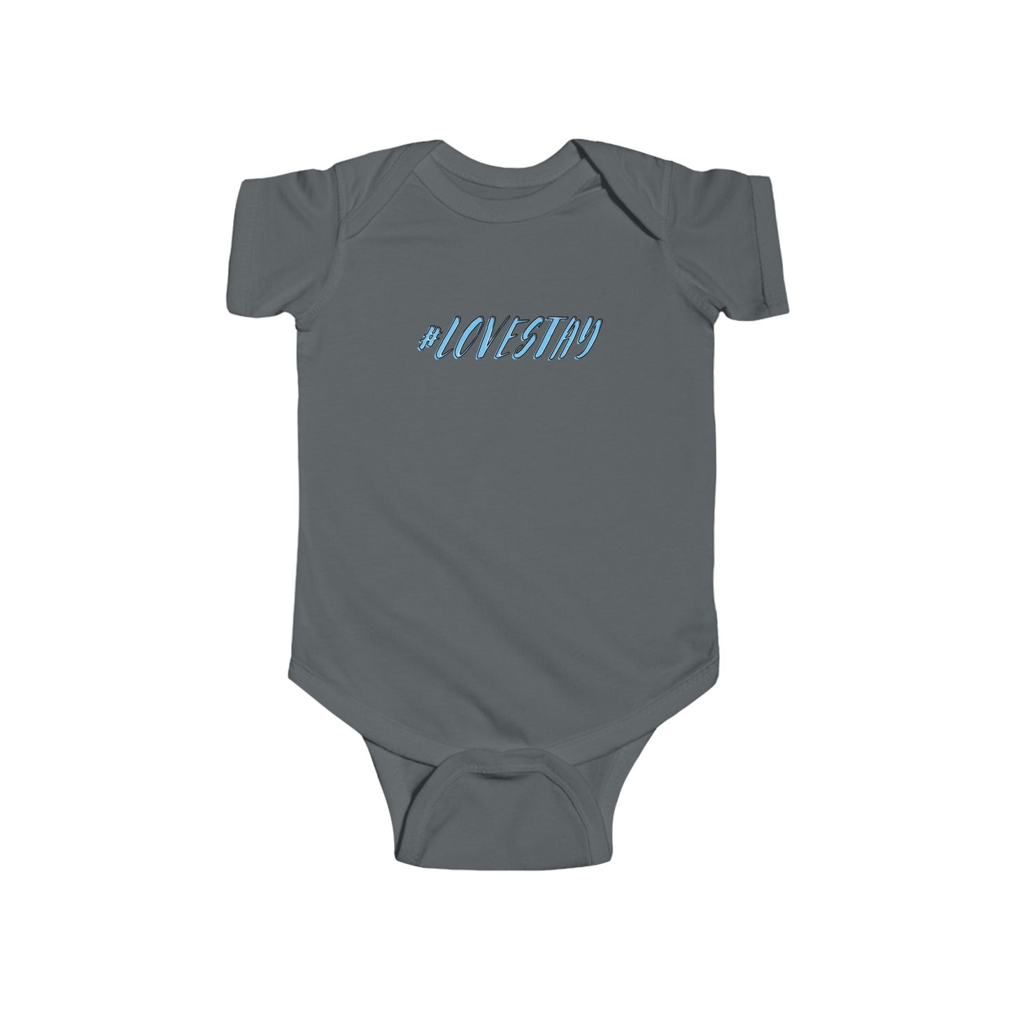 #LOVESTAY in Blue Infant Bodysuit