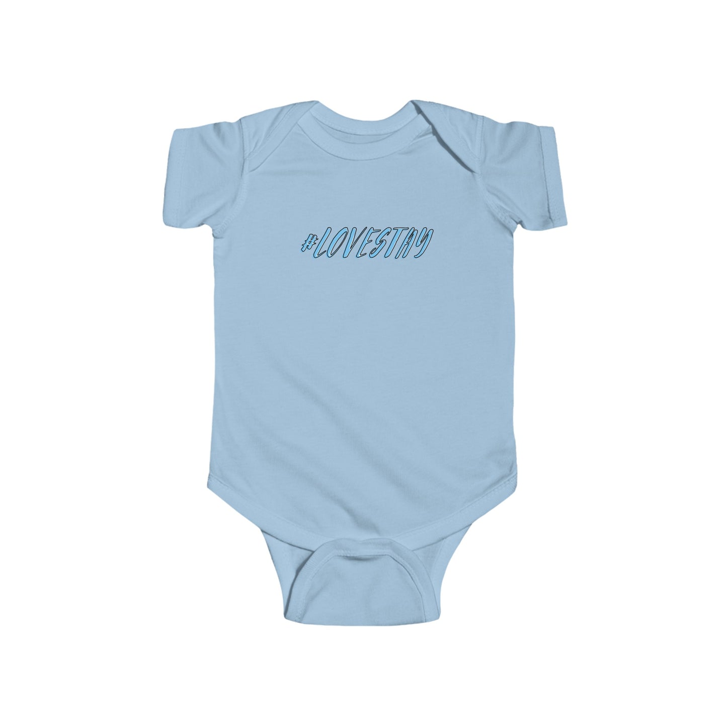 #LOVESTAY in Blue Infant Bodysuit