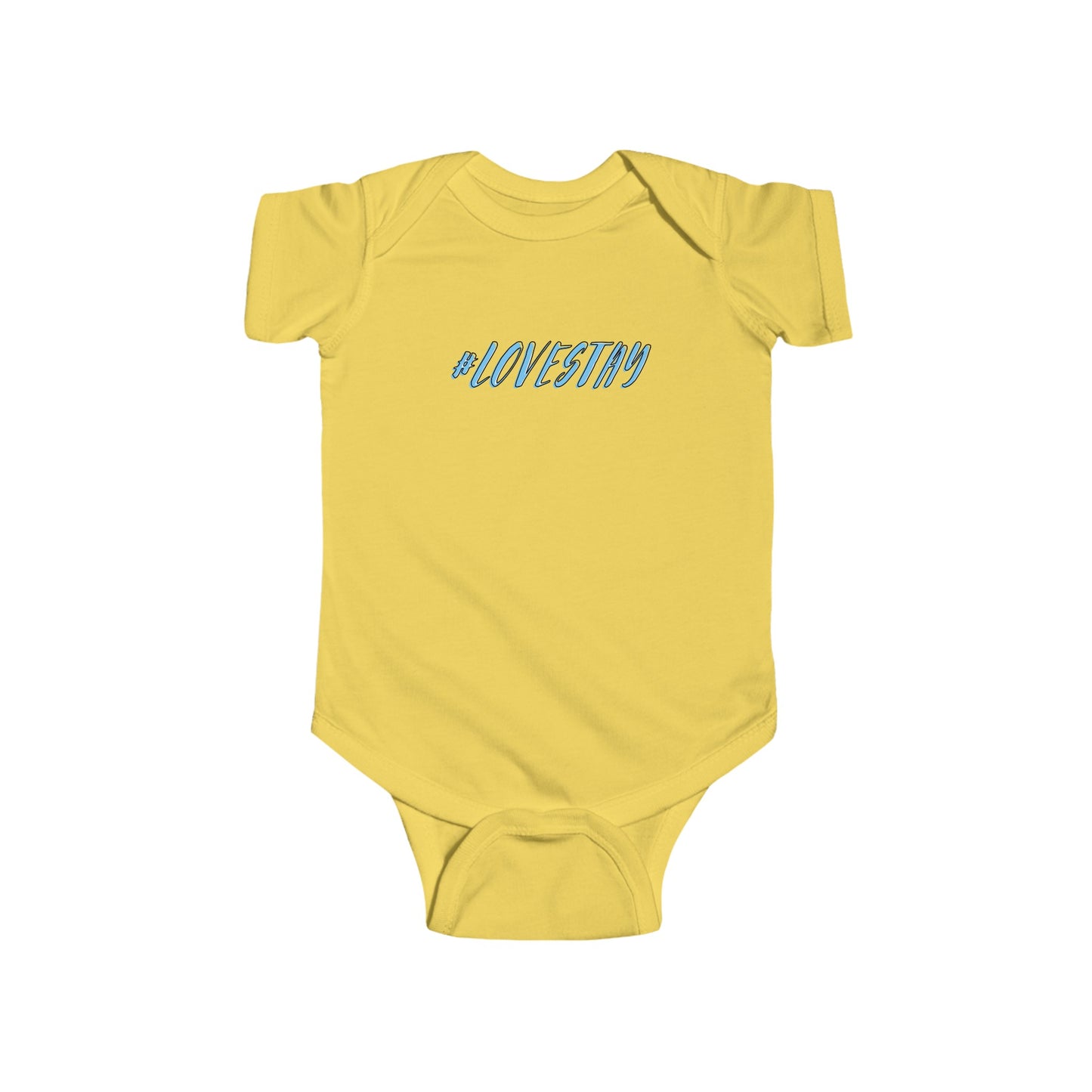 #LOVESTAY in Blue Infant Bodysuit