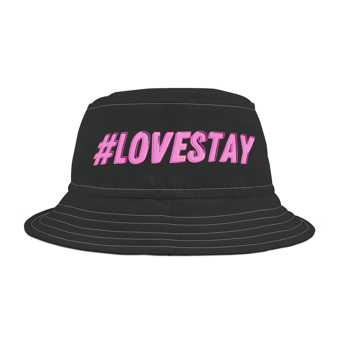 #LOVESTAY in Pink Bucket Hat