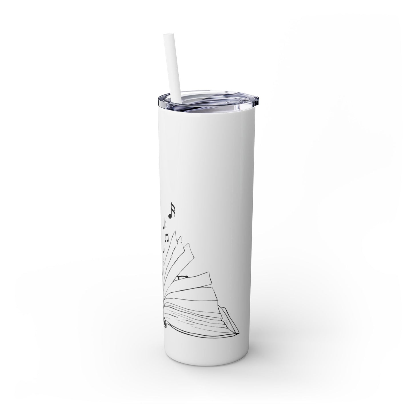 OPEN BOOK Skinny Tumbler with Straw, 20oz