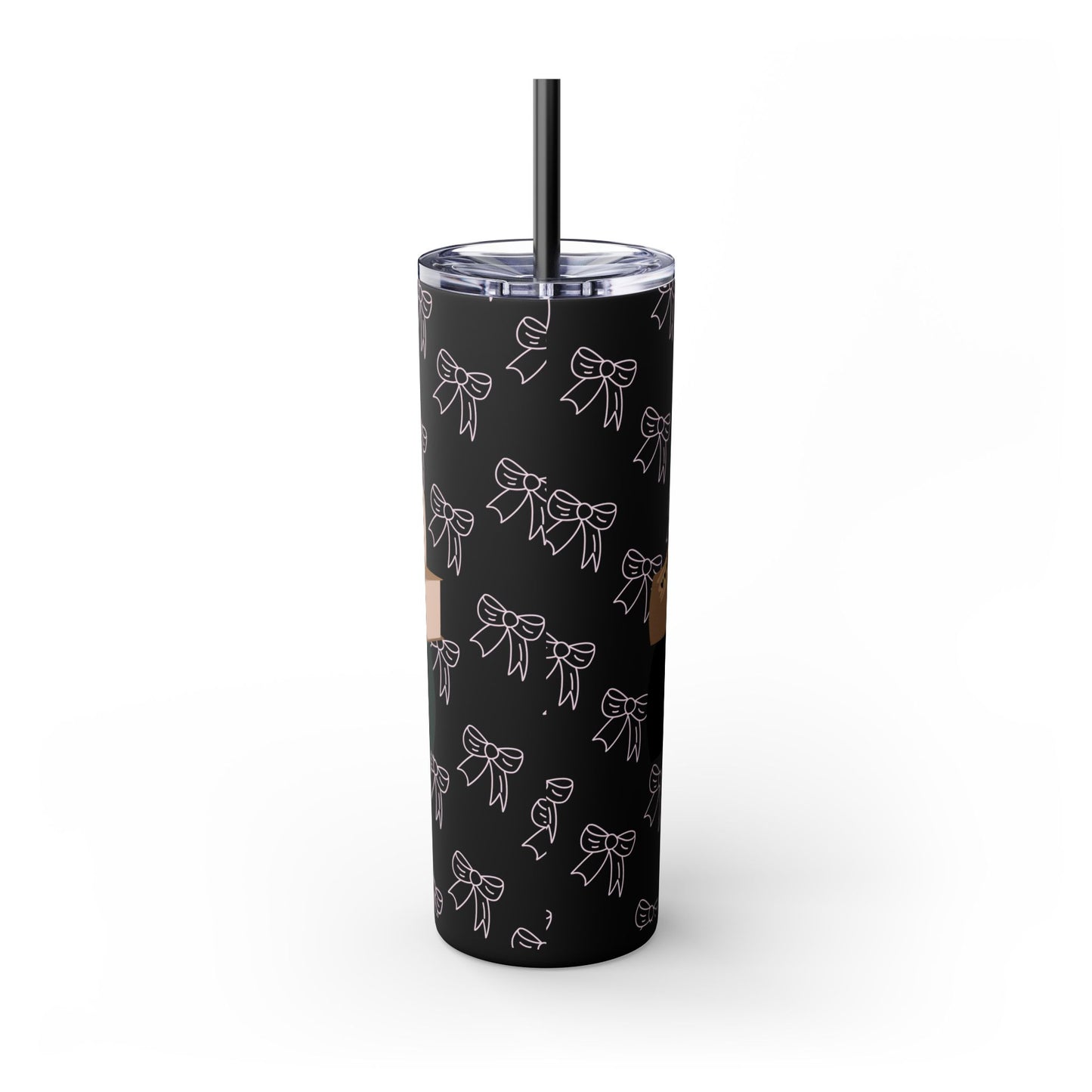 WE LISTEN & WE DON’T JUDGE Skinny Tumbler with Straw, 20oz