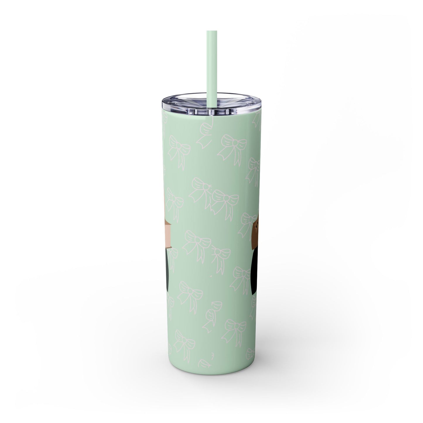 WE LISTEN & WE DON’T JUDGE Skinny Tumbler with Straw, 20oz