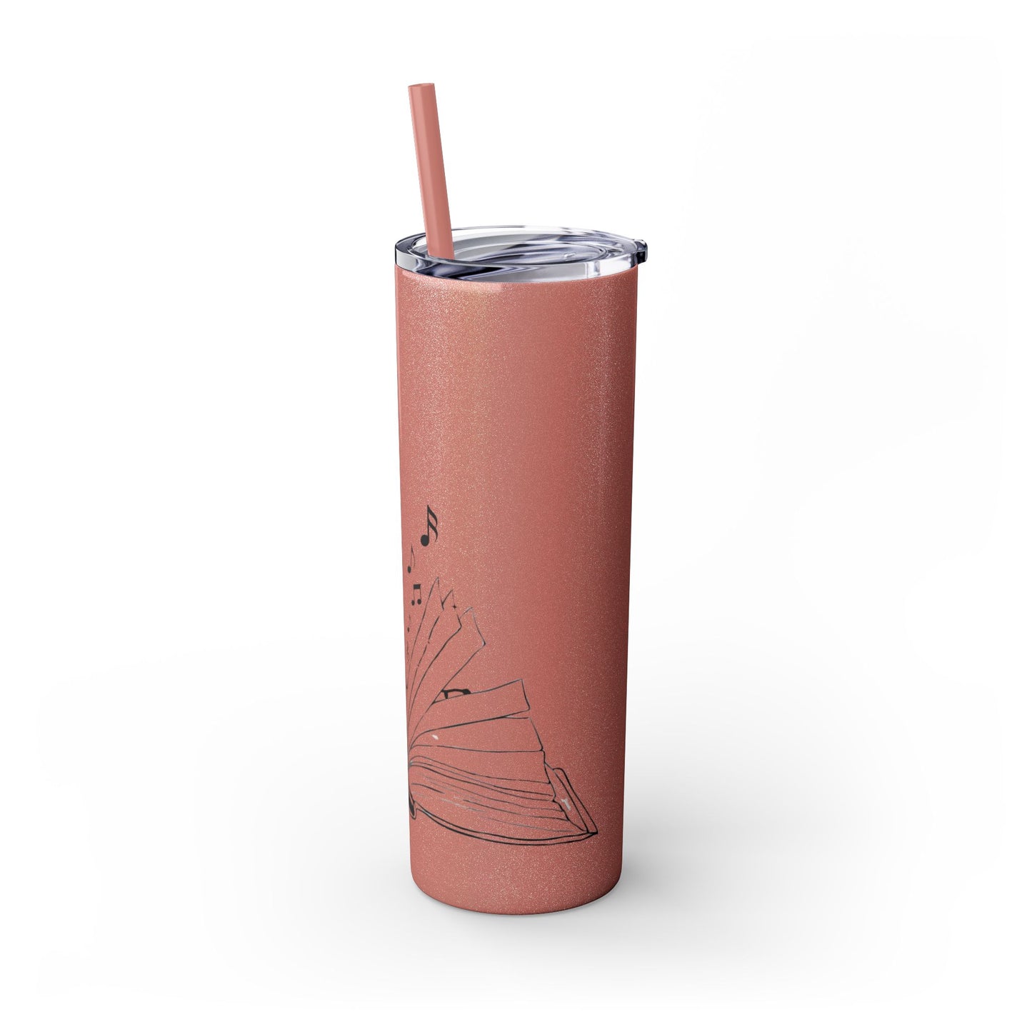 OPEN BOOK Skinny Tumbler with Straw, 20oz