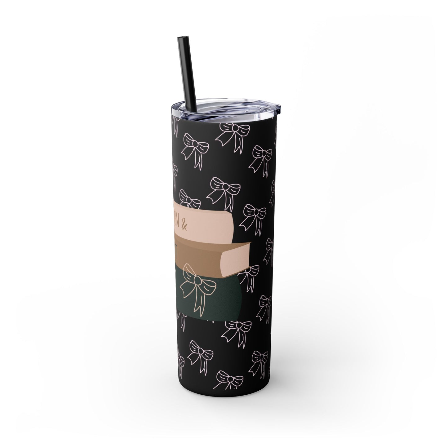 WE LISTEN & WE DON’T JUDGE Skinny Tumbler with Straw, 20oz