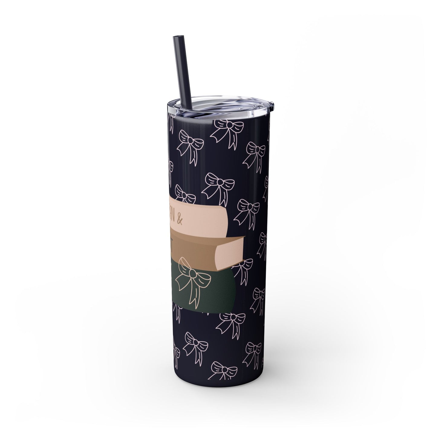 WE LISTEN & WE DON’T JUDGE Skinny Tumbler with Straw, 20oz