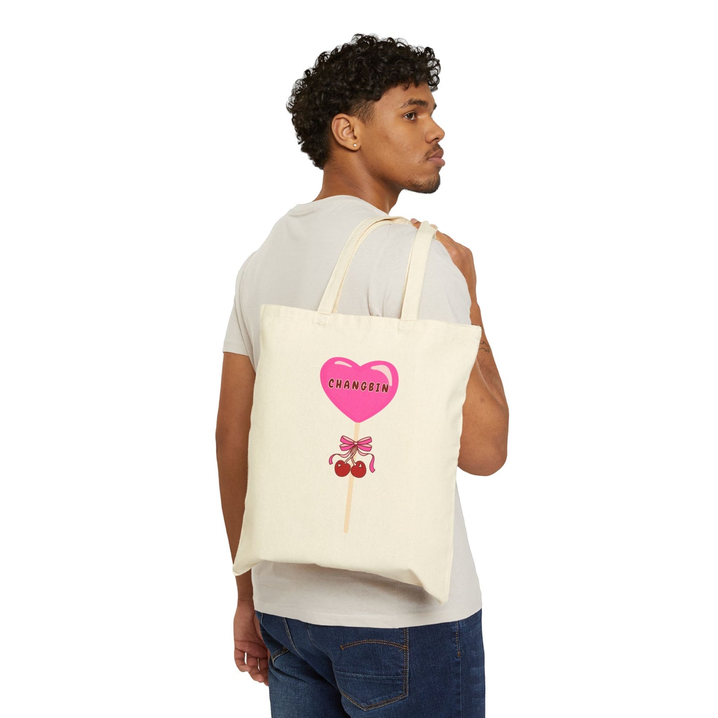 STAY SWEETZ CHANGBIN Cotton Canvas Tote Bag