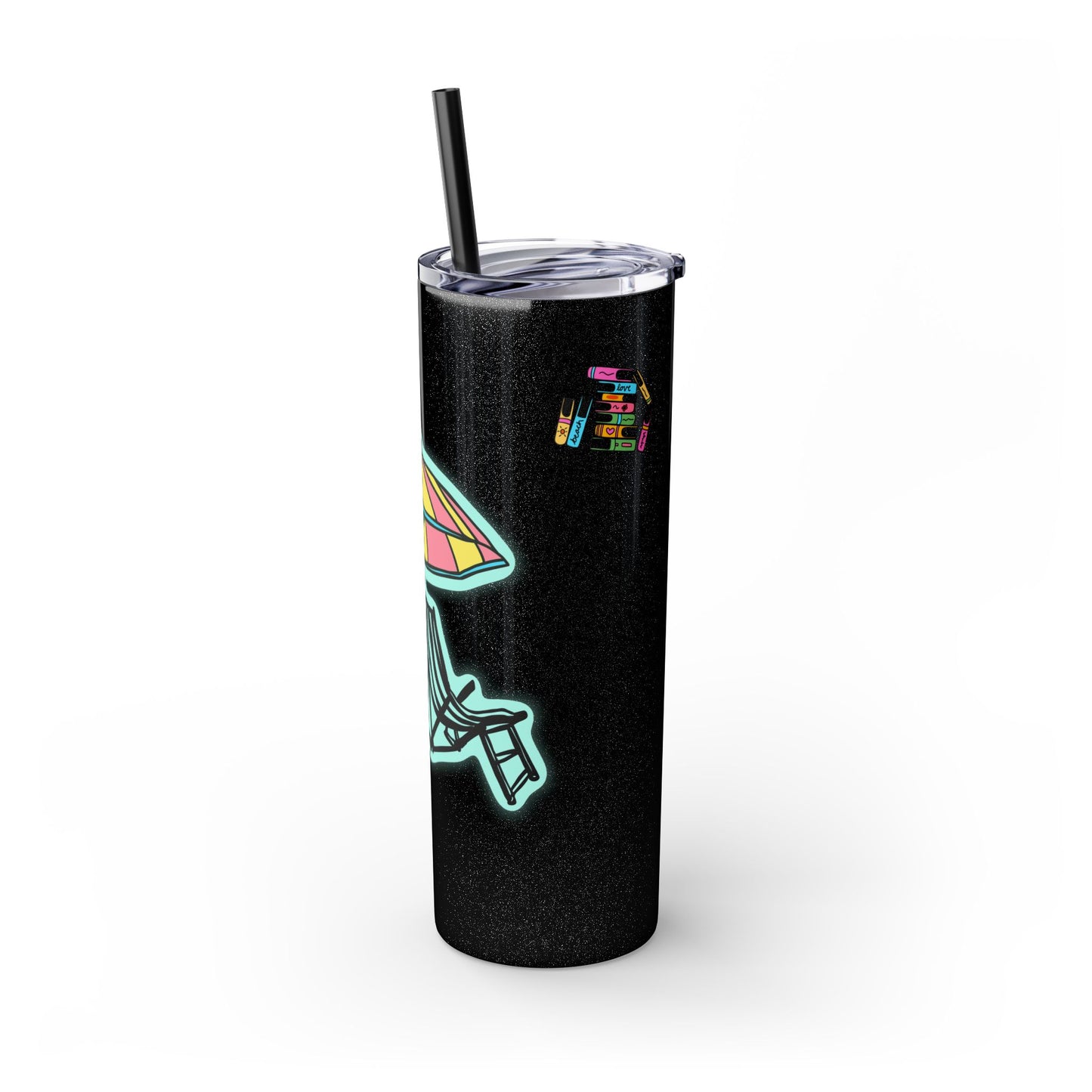 Booked at the Beach Skinny Tumbler with Straw, 20oz
