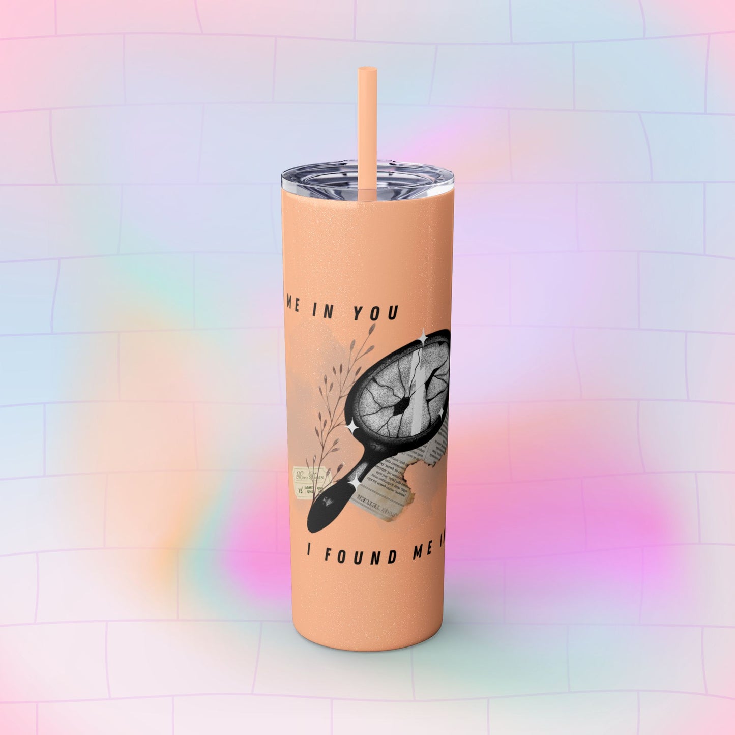 I AM YOU Skinny Tumbler with Straw, 20oz