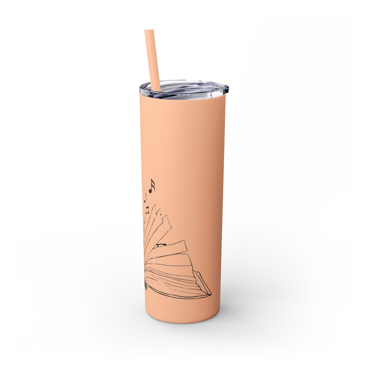 OPEN BOOK Skinny Tumbler with Straw, 20oz