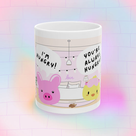 “IM HUNGRY” Ceramic Mug, 11oz