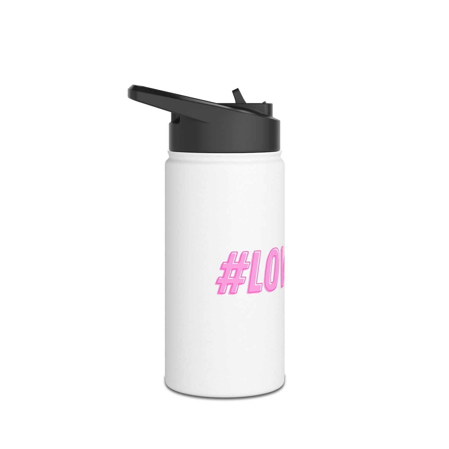 #LOVESTAY in Pink Stainless Steel Water Bottle