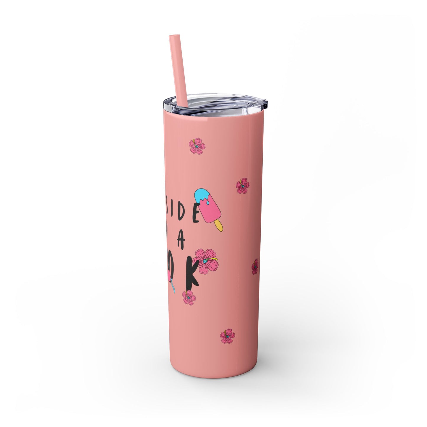 POOLSIDE Skinny Tumbler with Straw, 20oz
