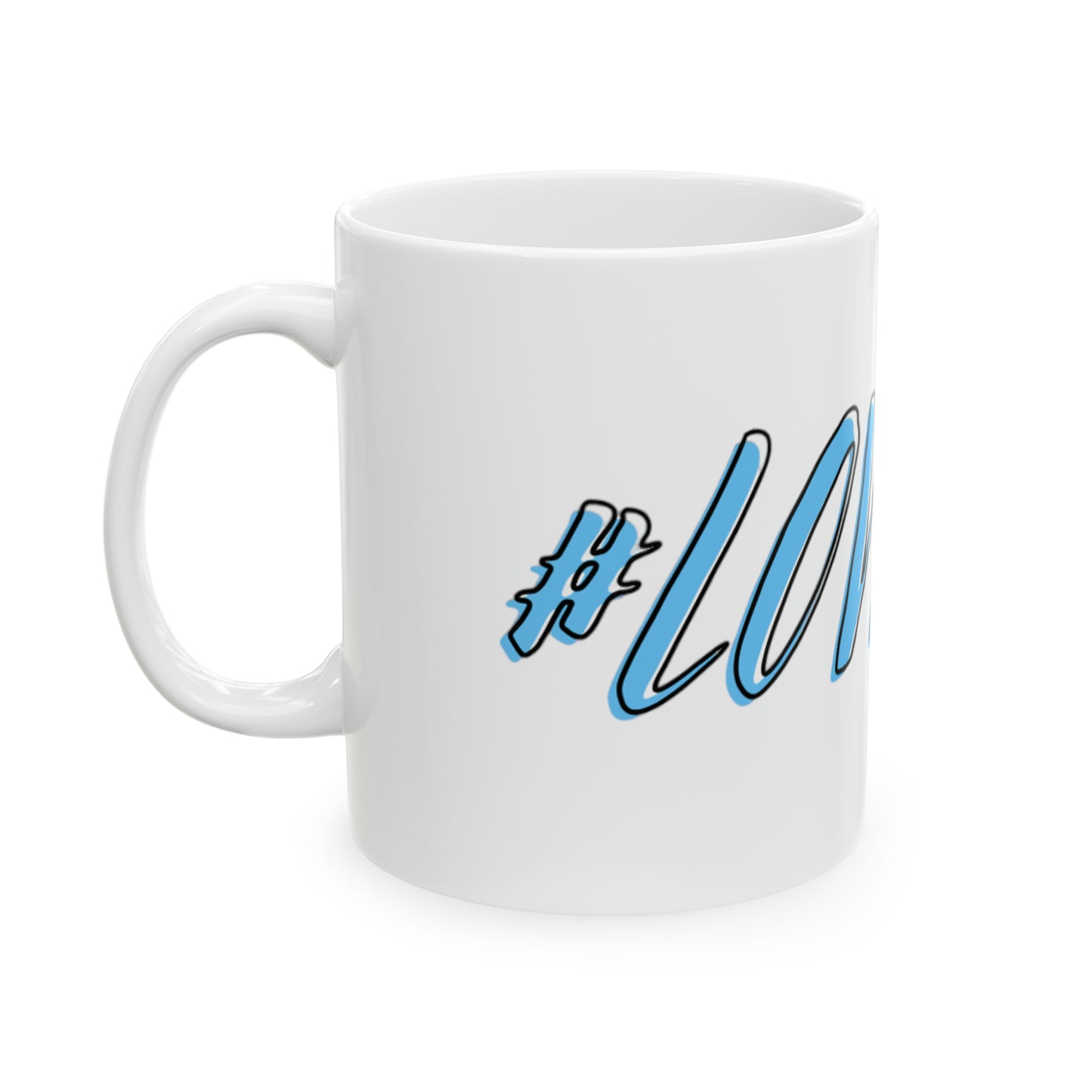 #LOVESTAY in Blue Ceramic Mug, 11oz