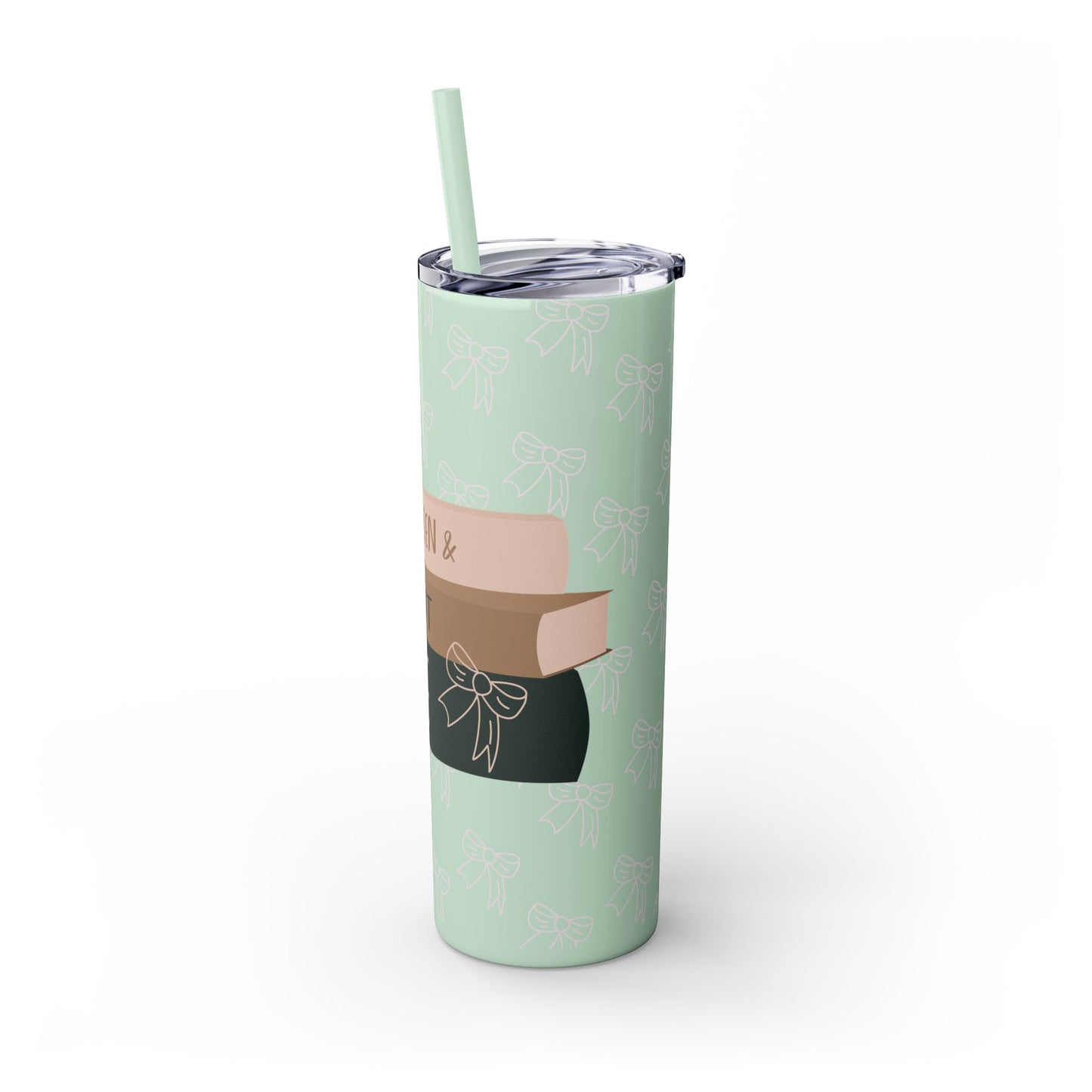 WE LISTEN & WE DON’T JUDGE Skinny Tumbler with Straw, 20oz