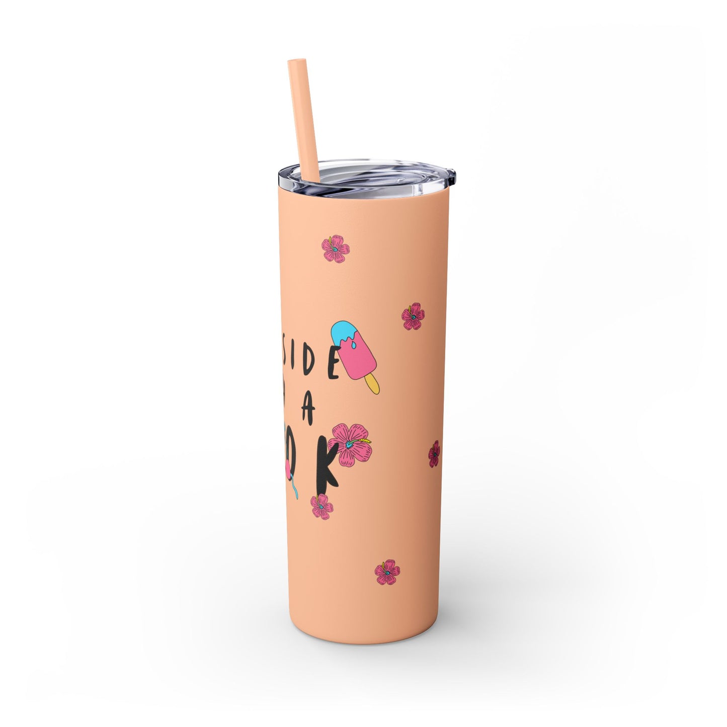 POOLSIDE Skinny Tumbler with Straw, 20oz