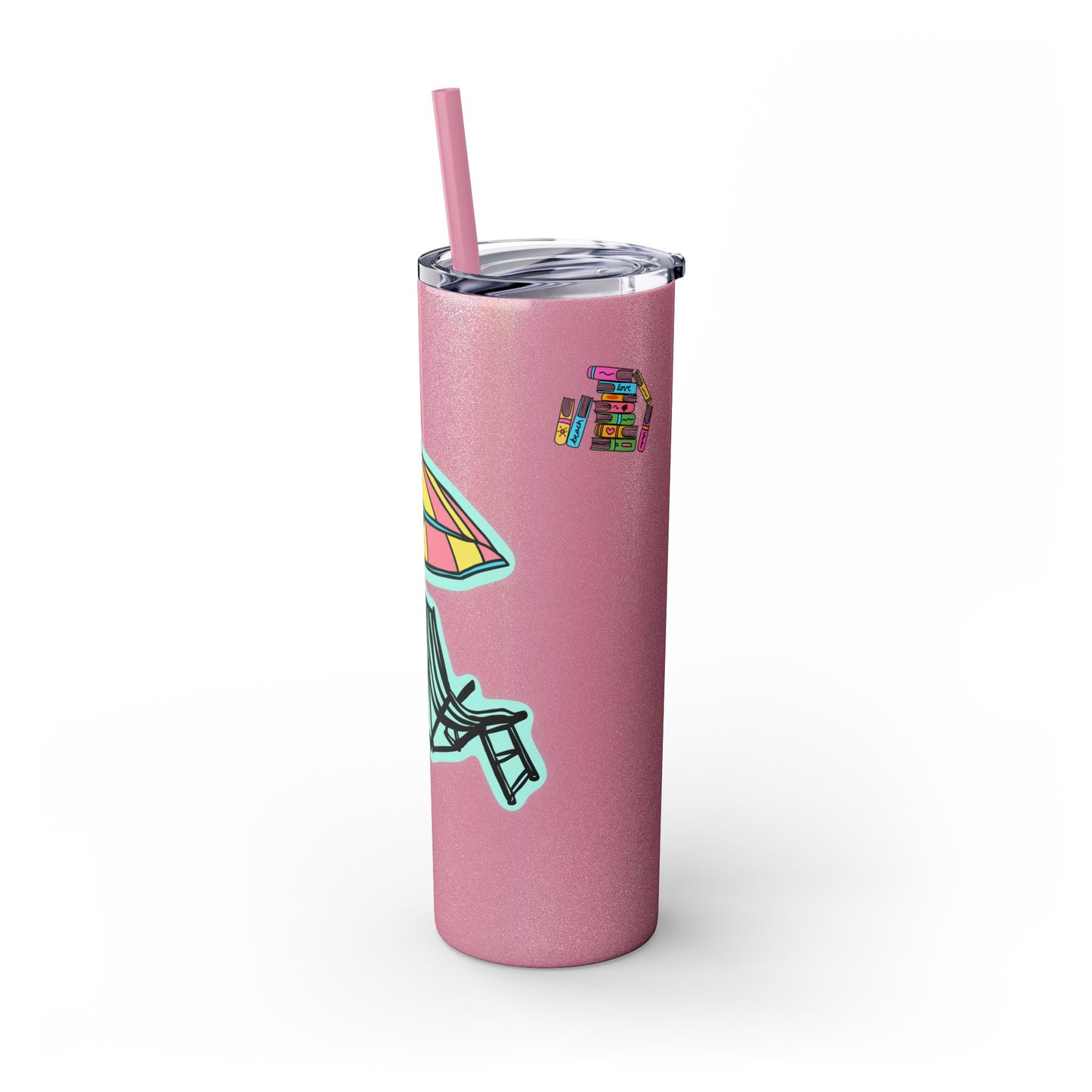 Booked at the Beach Skinny Tumbler with Straw, 20oz
