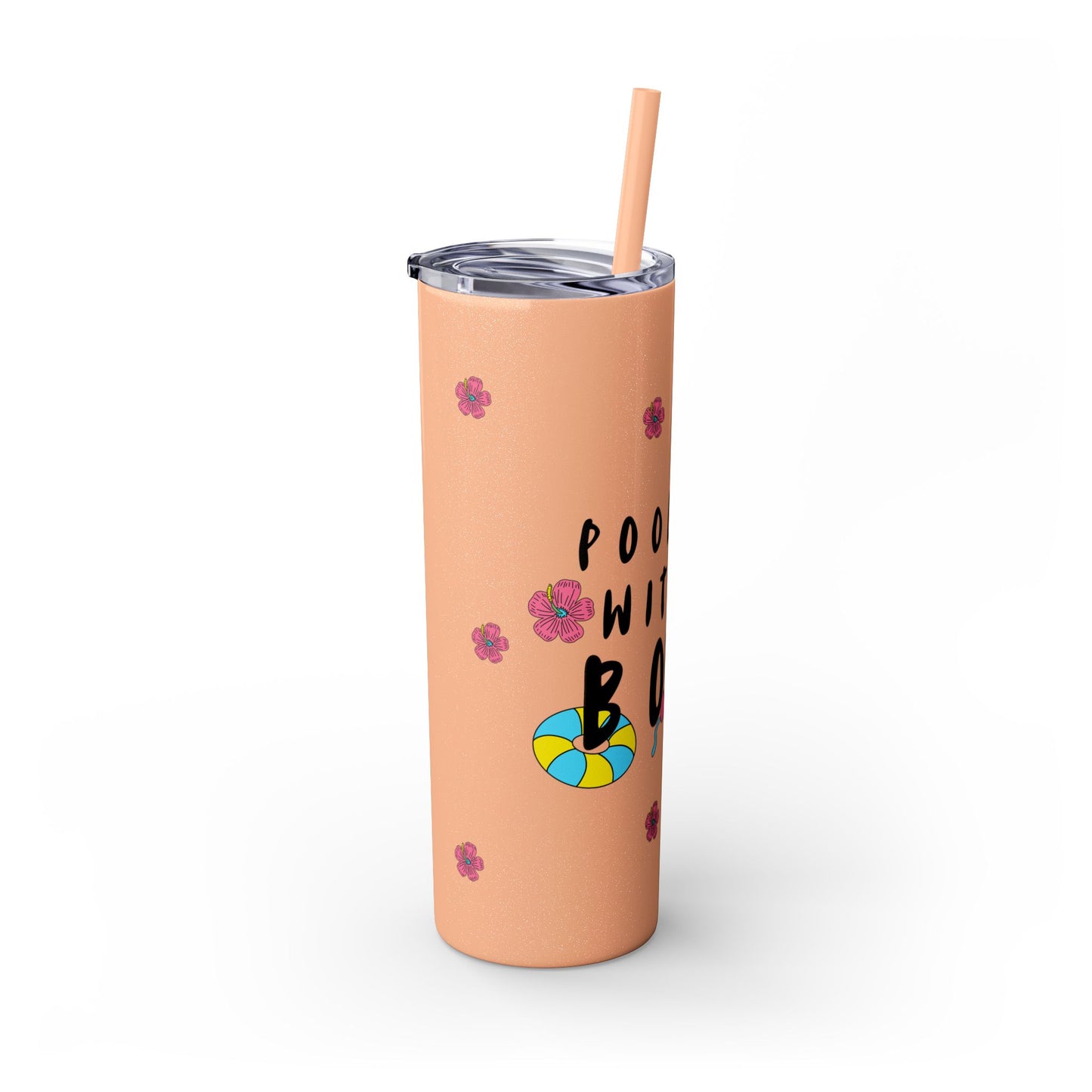 POOLSIDE Skinny Tumbler with Straw, 20oz