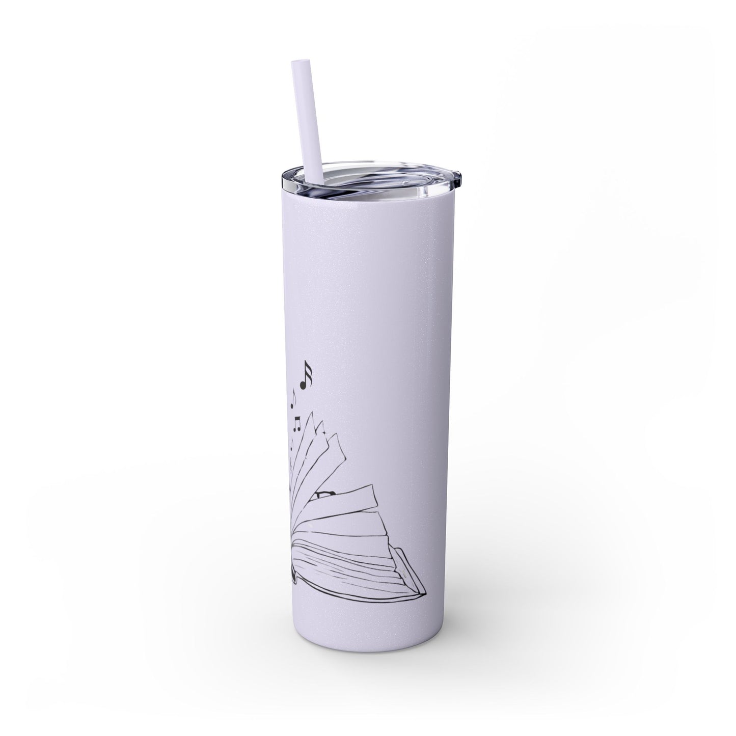 OPEN BOOK Skinny Tumbler with Straw, 20oz