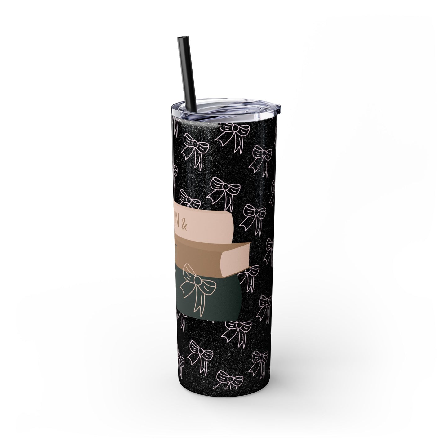 WE LISTEN & WE DON’T JUDGE Skinny Tumbler with Straw, 20oz