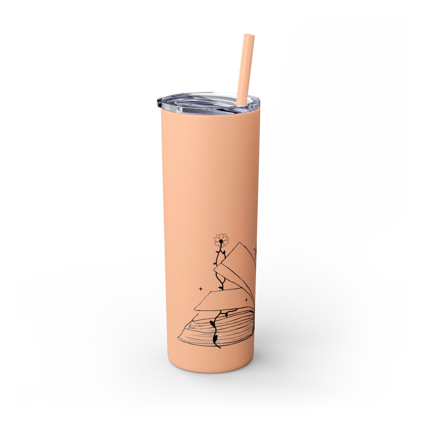 OPEN BOOK Skinny Tumbler with Straw, 20oz