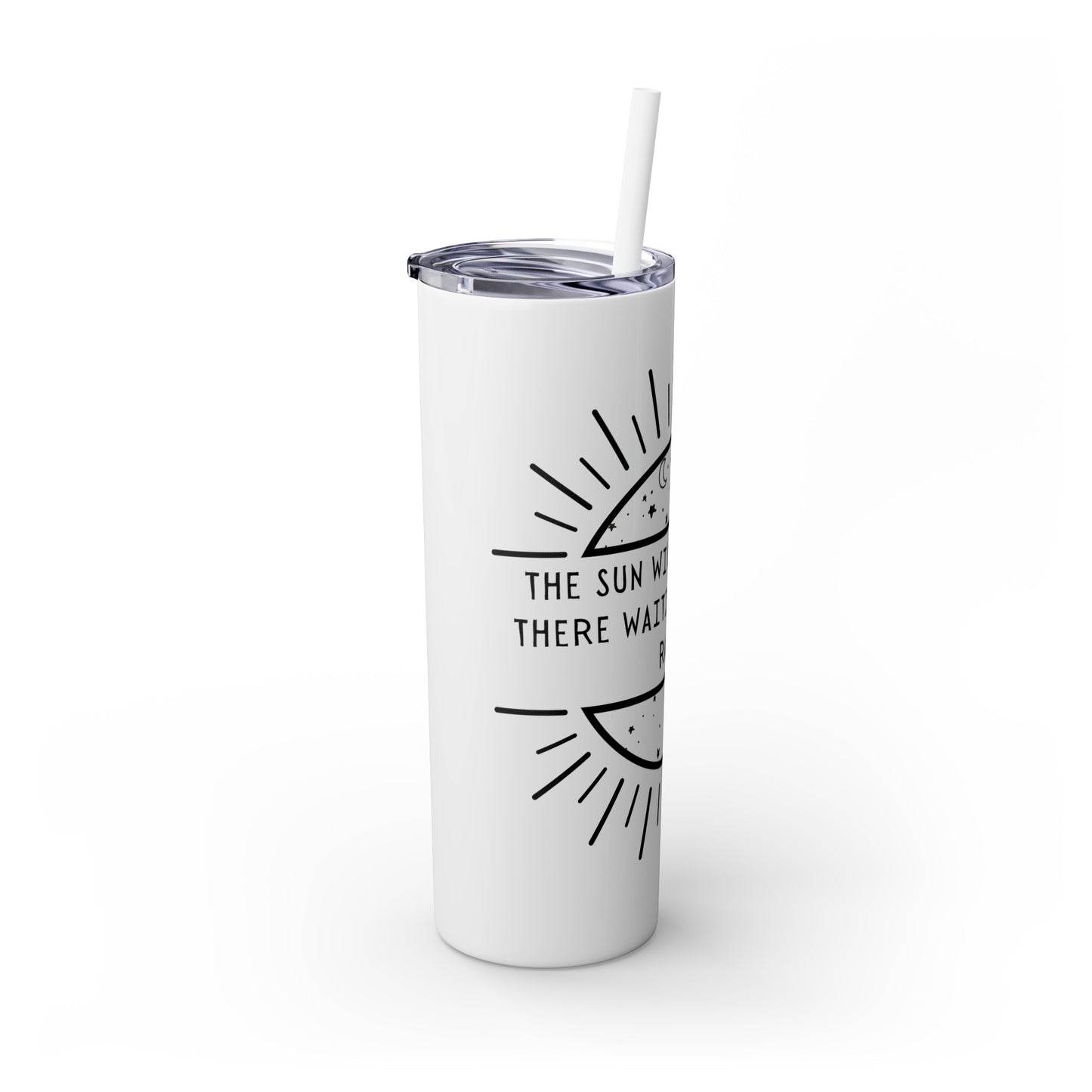 STARRY NIGHT Skinny Tumbler with Straw, 20oz