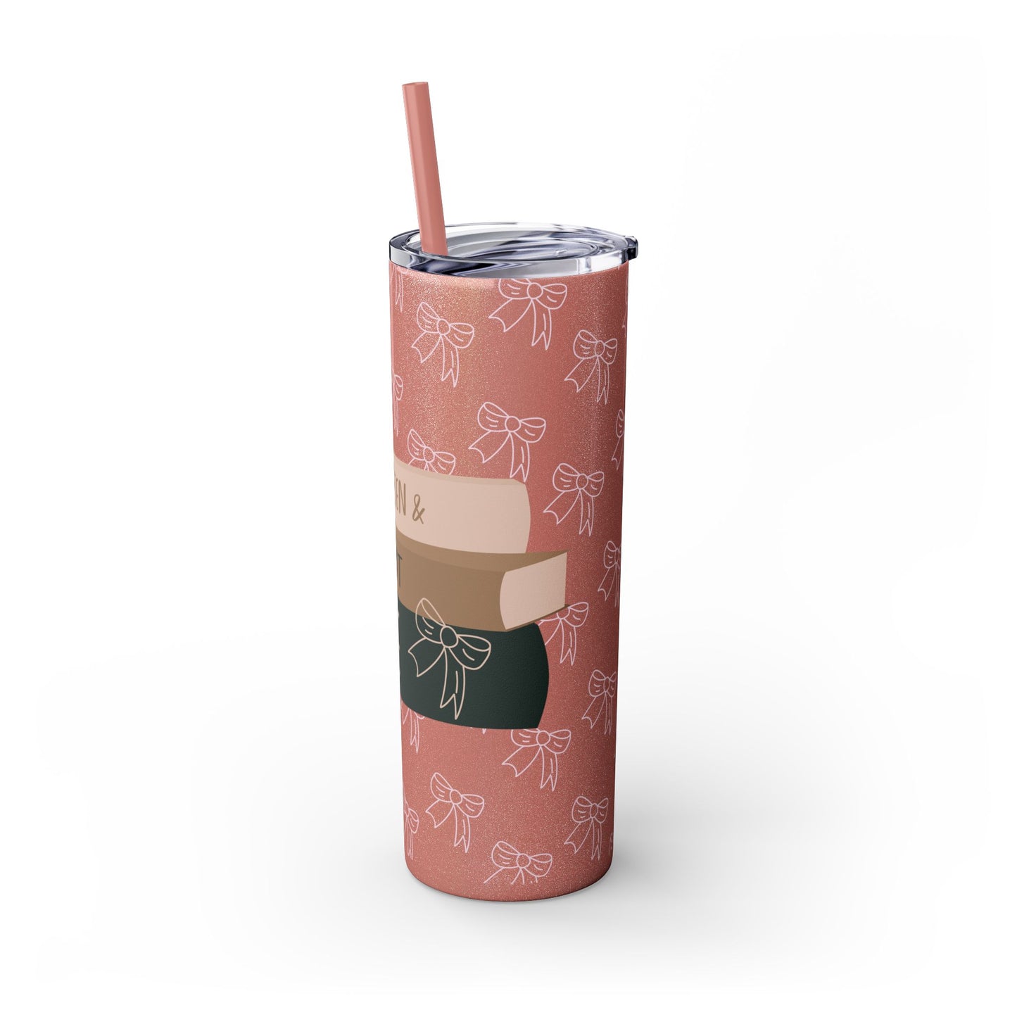 WE LISTEN & WE DON’T JUDGE Skinny Tumbler with Straw, 20oz