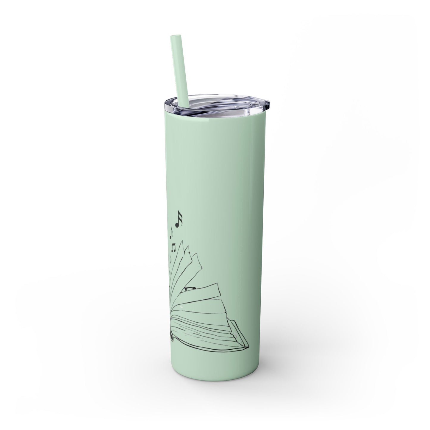 OPEN BOOK Skinny Tumbler with Straw, 20oz