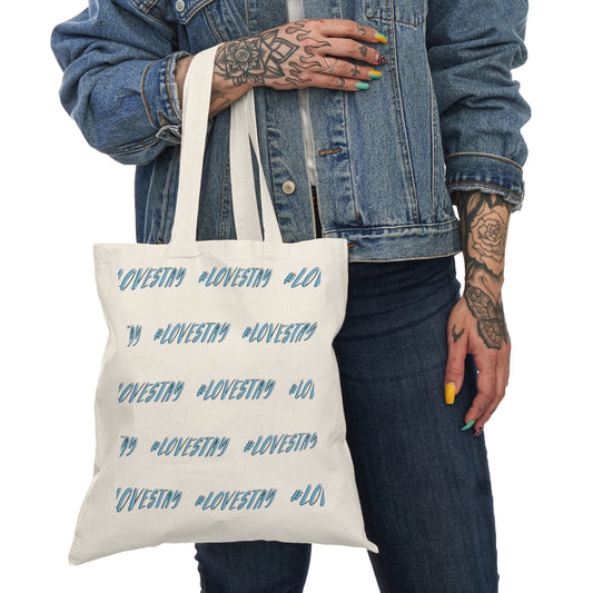 #LOVESTAY in Blue Tote Bag