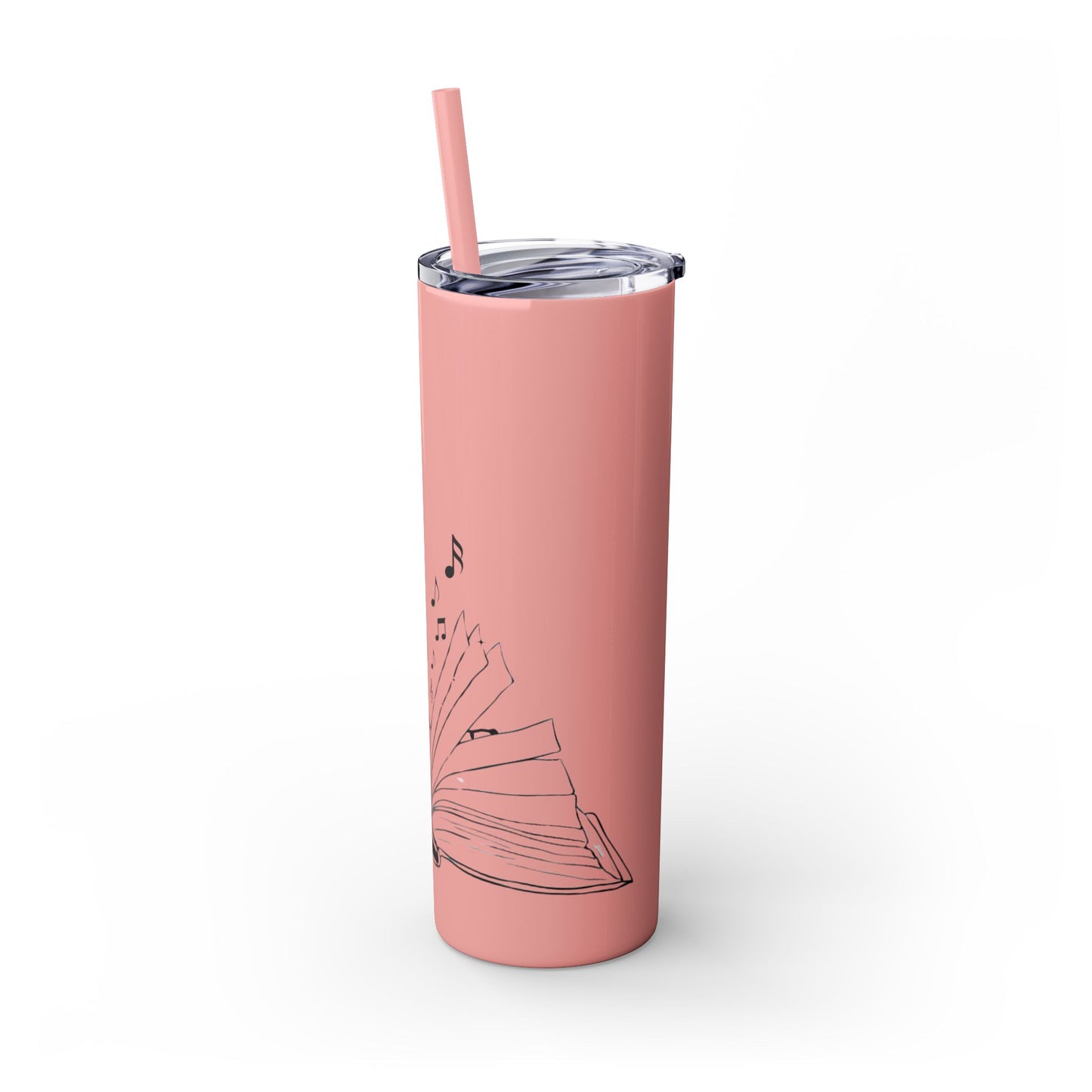 OPEN BOOK Skinny Tumbler with Straw, 20oz