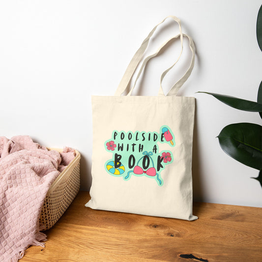 POOLSIDE Cotton Canvas Tote Bag