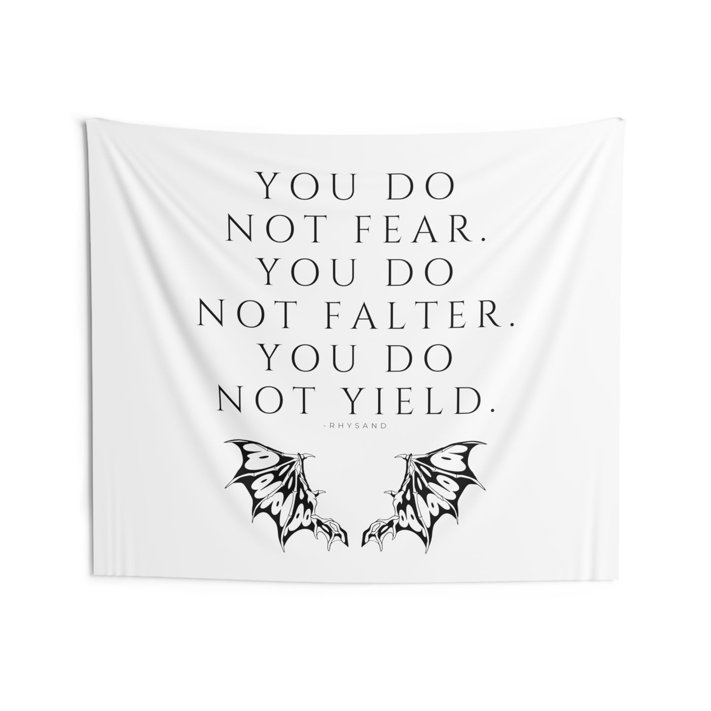 FEAR, FALTER, YIELD Indoor Wall Tapestries