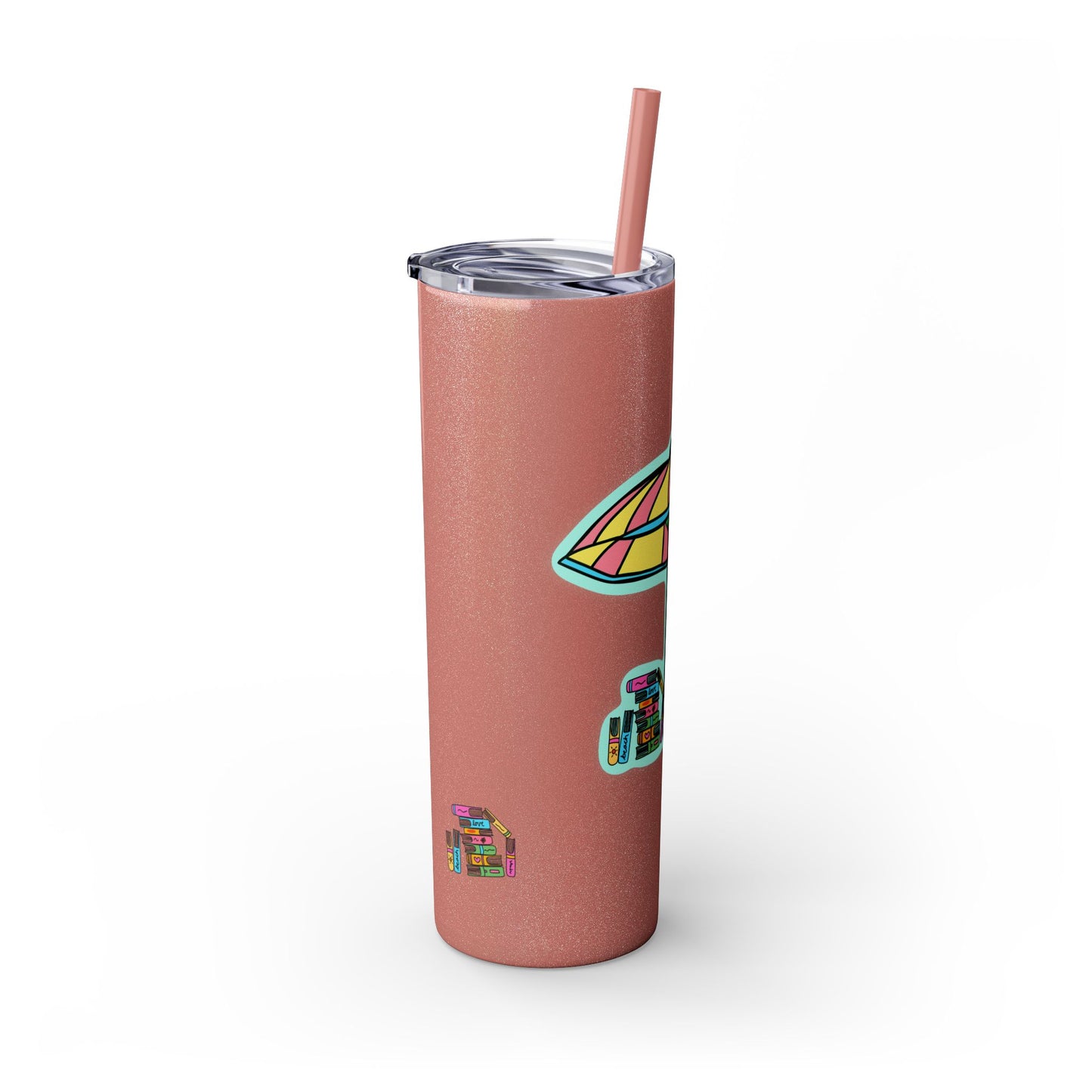 Booked at the Beach Skinny Tumbler with Straw, 20oz