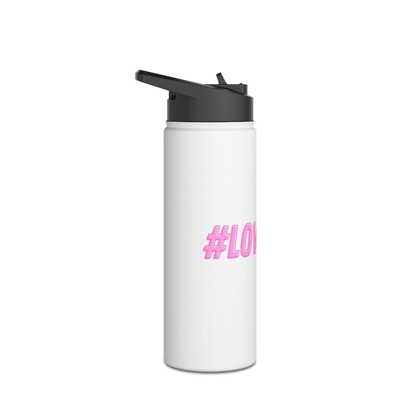 #LOVESTAY in Pink Stainless Steel Water Bottle