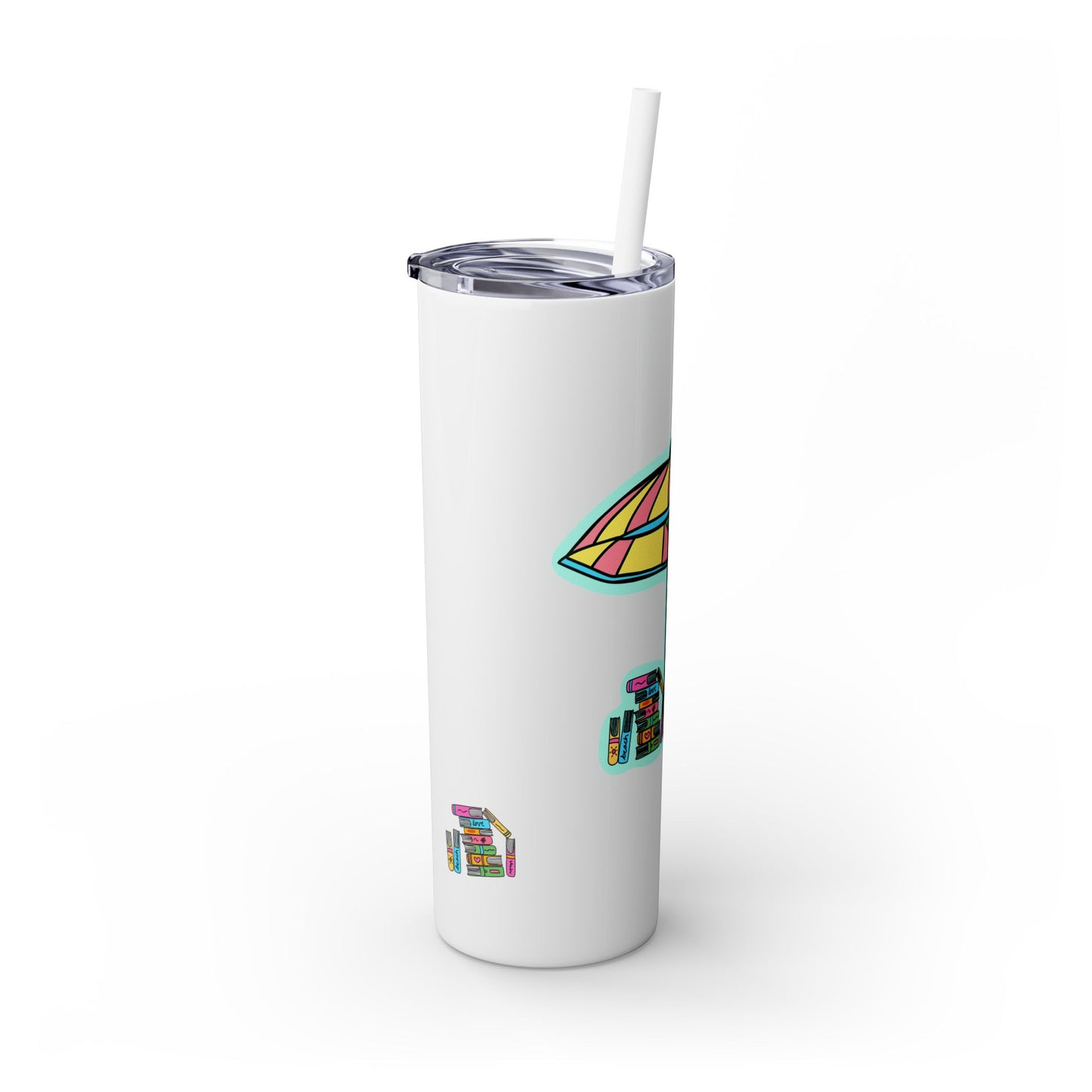 Booked at the Beach Skinny Tumbler with Straw, 20oz