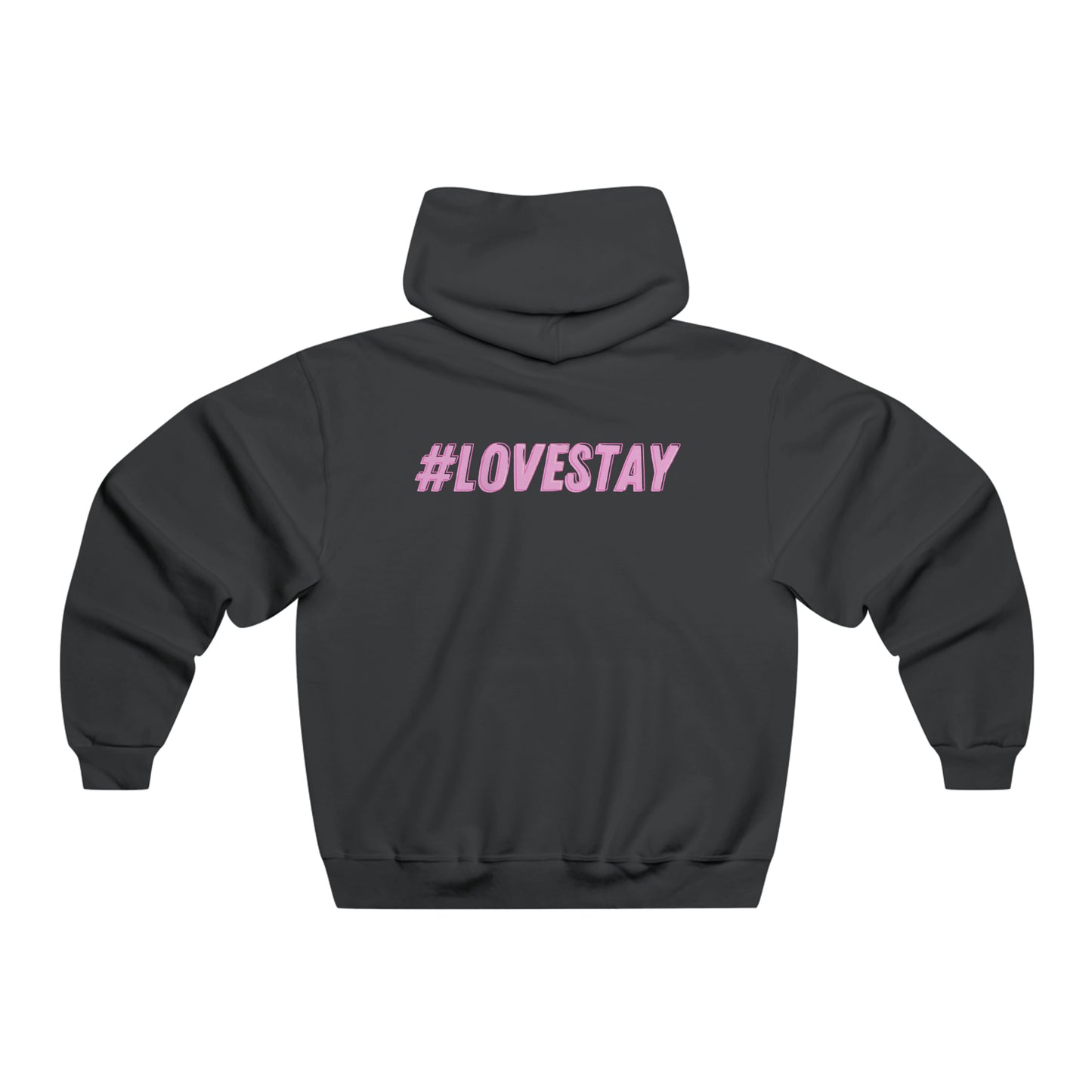 #LOVESTAY in Pink Hooded Sweatshirt