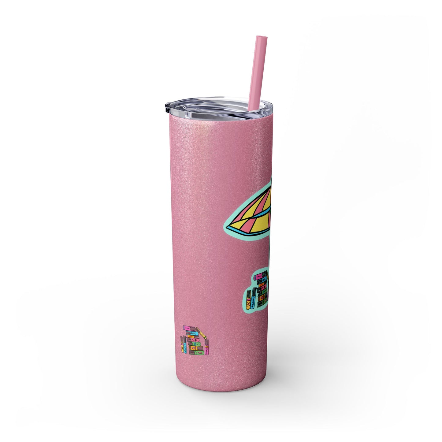 Booked at the Beach Skinny Tumbler with Straw, 20oz