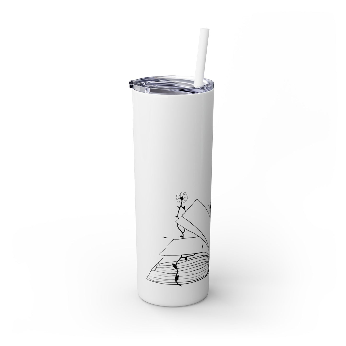 OPEN BOOK Skinny Tumbler with Straw, 20oz