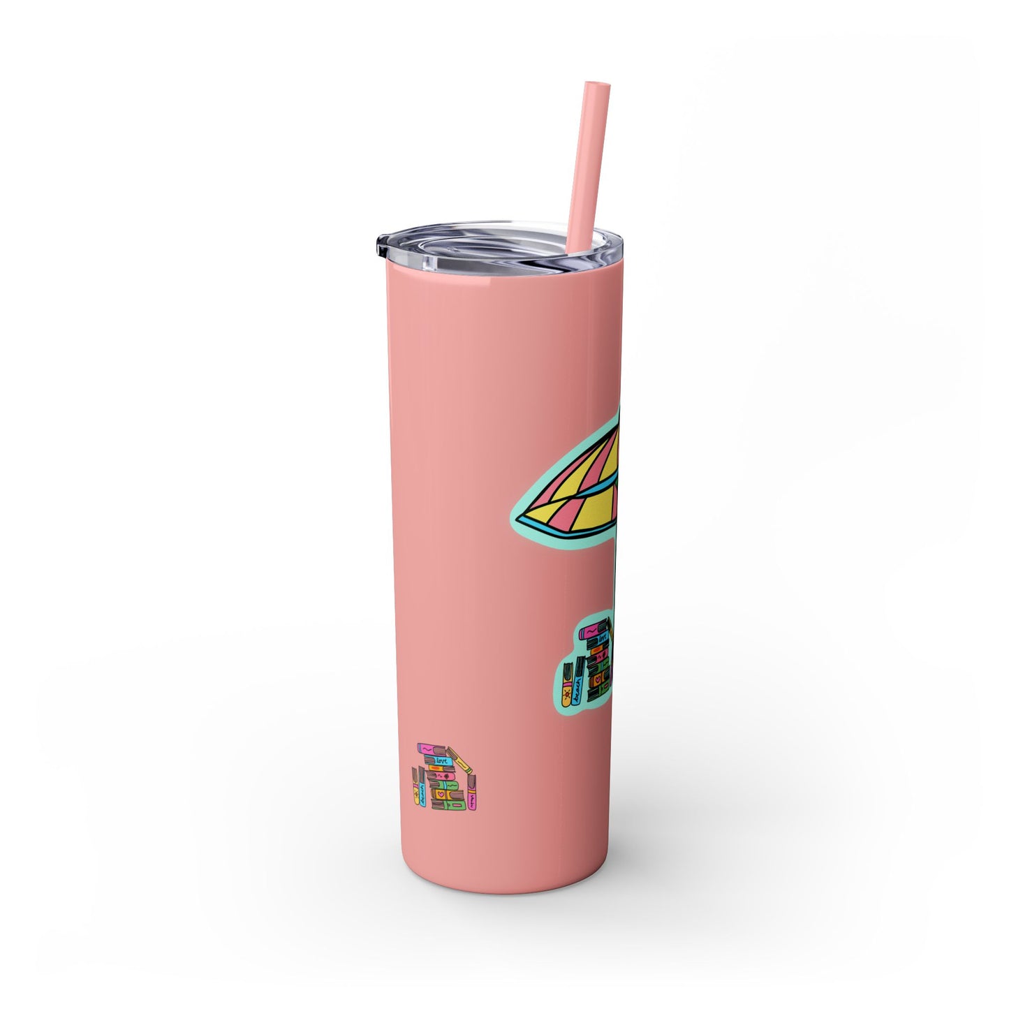 Booked at the Beach Skinny Tumbler with Straw, 20oz