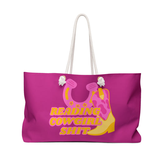 Reading Cowgirl Sh*t Weekender Bag - PINK