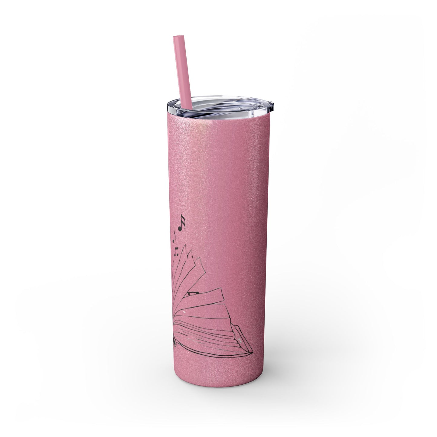 OPEN BOOK Skinny Tumbler with Straw, 20oz