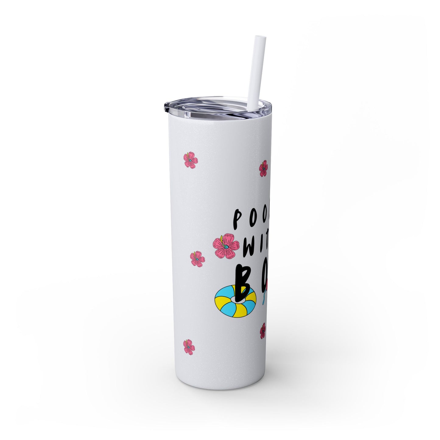 POOLSIDE Skinny Tumbler with Straw, 20oz