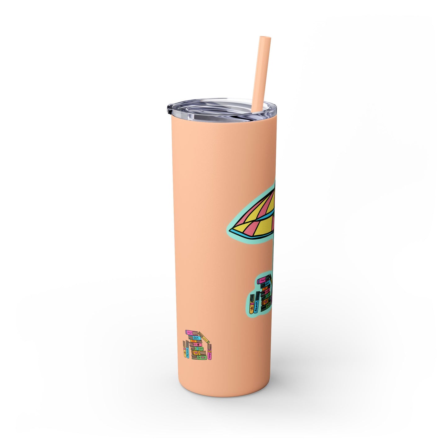 Booked at the Beach Skinny Tumbler with Straw, 20oz