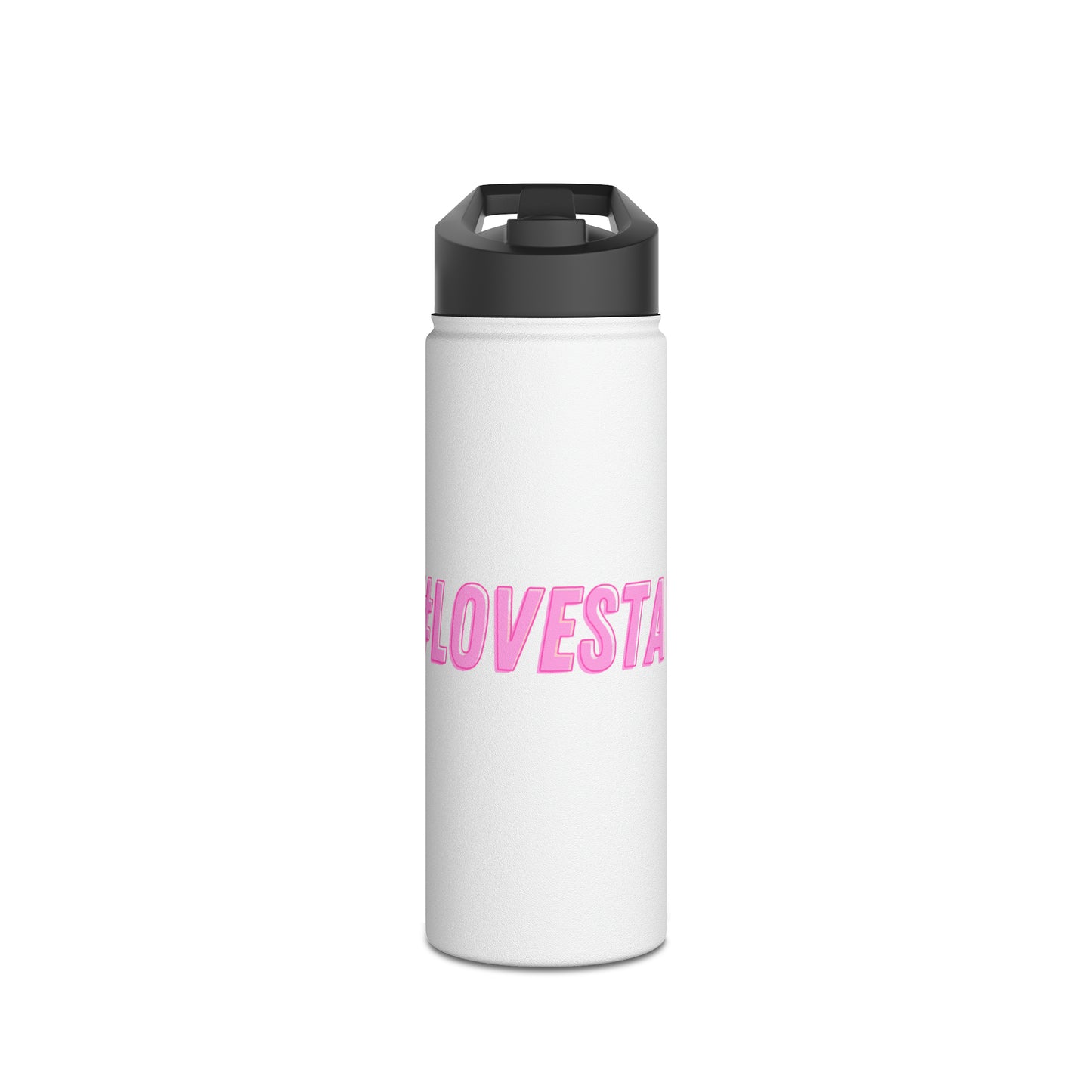 #LOVESTAY in Pink Stainless Steel Water Bottle