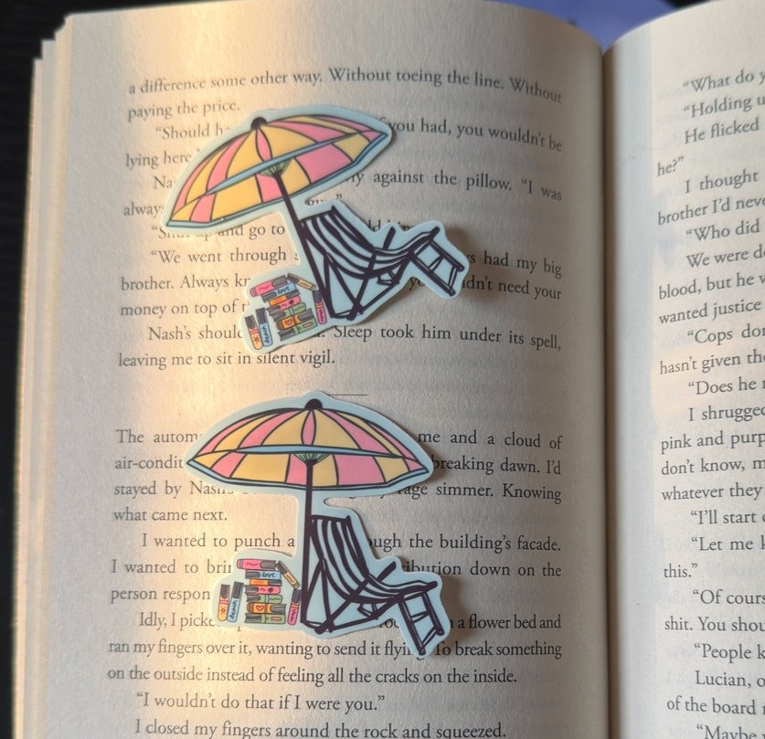 Booked at the Beach Sticker