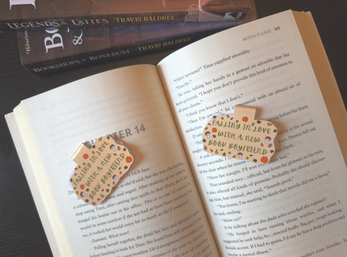 Falling for A Book BF Magnetic Bookmark